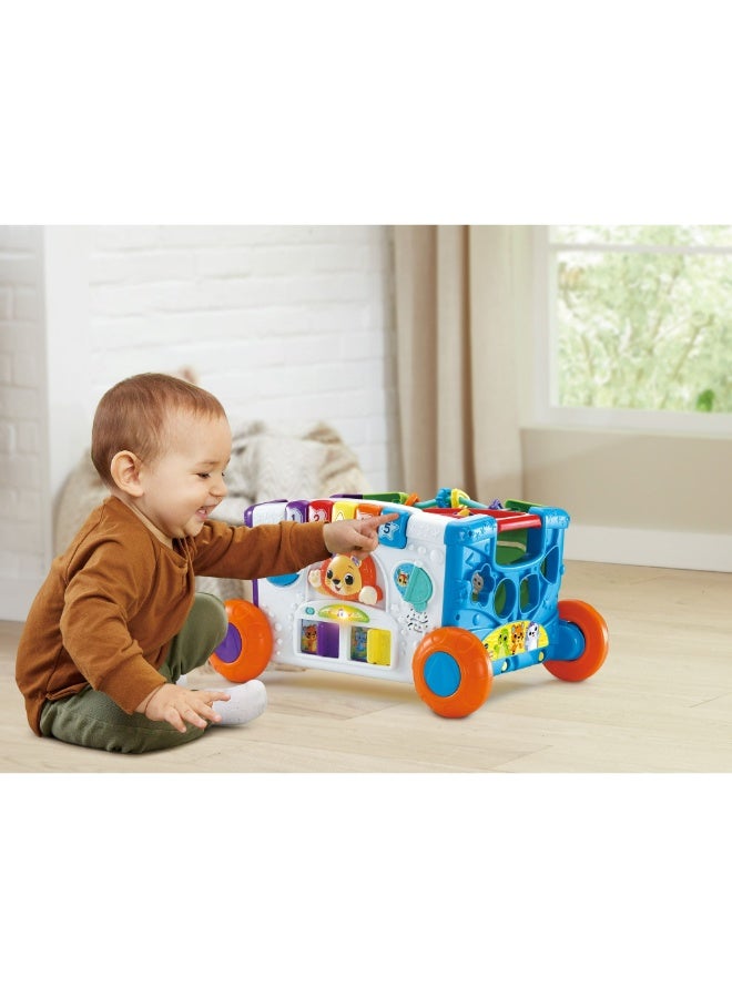 Vtech - Sort & Discover Activity Wagon - Multicolour | Load up and get ready to roll with four sides of play including an activity panel | Suitable ages 12m + up - Image 2